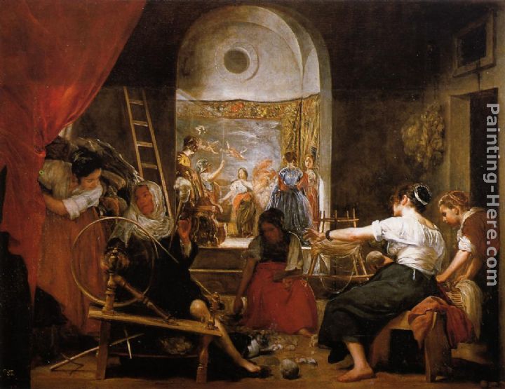 The Fable of Arachne painting - Diego Rodriguez de Silva Velazquez The Fable of Arachne art painting